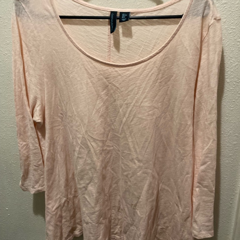 Cynthia Rowley Pink Shirt 100% Pima Cotton
